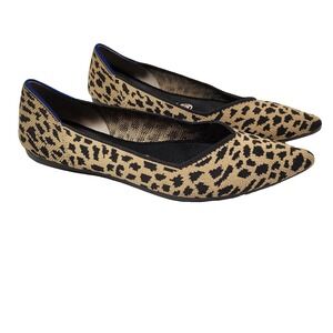 Rothy's Womens 8 Leopard Print Shoes Comort Slip-On